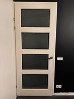 Opdekdeur wit, Doe-het-zelf en Verbouw, Deuren en Horren, Ophalen, Gebruikt, 80 tot 100 cm, 215 cm of meer