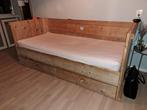 1 persoons steigerhouten bed bedbank steigerhout, Huis en Inrichting, Slaapkamer | Bedden, 90 cm, Gebruikt, Eenpersoons, Ophalen