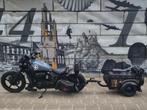 Bobber chopper zadel, ruggensteun en 2 spatborden, Gebruikt