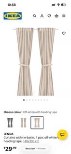 IKEA Lenda Gordijnen - 2 paar in zeer goede staat, Ophalen, 100 tot 150 cm, 200 cm of meer, Zo goed als nieuw