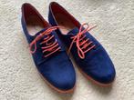 Tamaris blauwe suède schoenen met oranje zool maat 39, Gedragen, Blauw, Ophalen of Verzenden, Schoenen met lage hakken