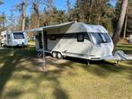 Hobby 650 KMFE, Caravans en Kamperen, Luifel, Vast bed, Rondzit, Hobby