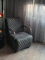 Antraciet stoel, zgan, Huis en Inrichting, Banken | Sofa's en Chaises Longues, Ophalen, Eenpersoons, 75 tot 100 cm, Zo goed als nieuw