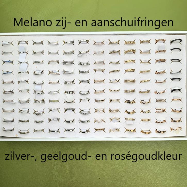 NIEUW:Melano Zij/Aanschuifringen Zilver-,Geelgoud-+Roségoudk, Sieraden, Tassen en Uiterlijk, Ringen, Nieuw, Dame, 17 tot 18, Zilver