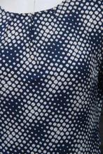 Jurk blauw/ beige King Louie mt M Vaste prijs, Kleding | Dames, Jurken, Maat 38/40 (M), Blauw, Ophalen of Verzenden, Zo goed als nieuw