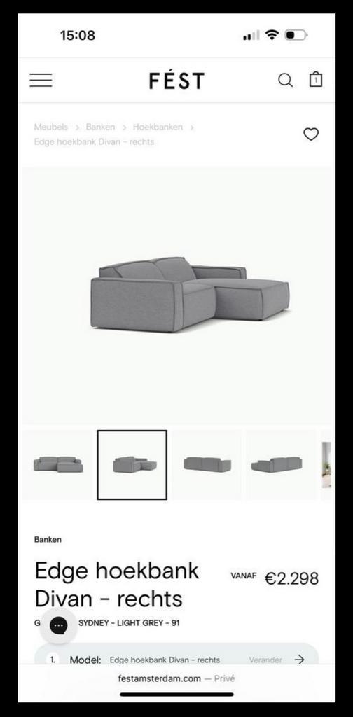 Fest bankstel - Stijlvol en comfortabel, Huis en Inrichting, Banken | Bankstellen, Zo goed als nieuw, Hoekbank, Vierpersoons of meer