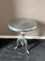 Zilvere ijzere barok bijzettafel., Huis en Inrichting, Tafels | Bijzettafels, Gebruikt, Rond, Riviera Maison, Ophalen