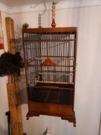 Vierkante houten vogelkooi, Ophalen of Verzenden, Zo goed als nieuw, Hout, Vogelkooi