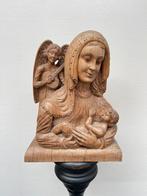 Maria, houtsnijwerk, kerk, religie, heiligenbeeld, Antiek en Kunst, Kunst | Beelden en Houtsnijwerken, Ophalen of Verzenden