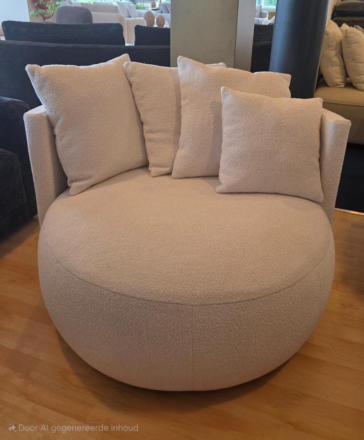 Fauteuil pastille lounge - Passe Partout showroommodel, Huis en Inrichting, Fauteuils, Nieuw, Stof, 50 tot 75 cm, 75 tot 100 cm