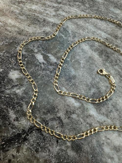 Prachtige 14k gouden Figaro ketting, Sieraden, Tassen en Uiterlijk, Kettingen, Nieuw, Ophalen of Verzenden