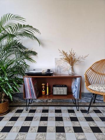 Vintage midcentury open kastje | platenspeler meubel | retro beschikbaar voor biedingen