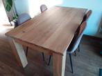 Eettafel uitschuifbaar, Huis en Inrichting, Tafels | Eettafels, Ophalen, Gebruikt, Eikenhout, 50 tot 100 cm