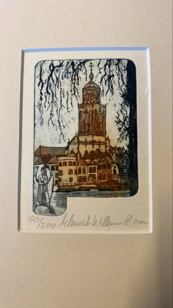 Ets Willemien Holterman: Deventer Stadsgezicht beschikbaar voor biedingen