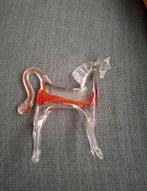 Glazen Paard Ornament met Rode Accent Murano-stijl, Antiek en Kunst, Ophalen of Verzenden