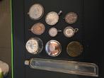 Zilver gulden parfum fles antiek penningen dollar, Ophalen of Verzenden, Zilver