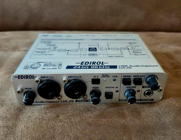 Edirol USB Audio Capture UA-25 (24bit 96khz) interface, Computers en Software, Geluidskaarten, Zo goed als nieuw, Ophalen of Verzenden