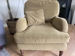 Fauteuil in mosterdkleur, 100 tot 125 cm, Zo goed als nieuw, 75 tot 100 cm, Stof