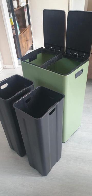 Prullenbak 2 x 30 Liter mintgroen beschikbaar voor biedingen
