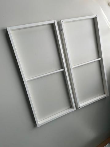 2 x Ikea Komplement Pax Kledingroede, wit, 75x35 cm