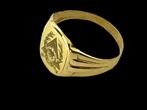 Gouden vrijmetselaars ring., Antiek en Kunst, Antiek | Goud en Zilver, Goud, Ophalen of Verzenden