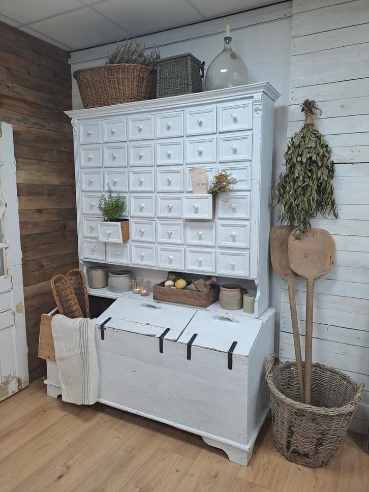 Oude grutterskast, oude kruidenierskast, Antiek en Kunst, Antiek | Meubels | Kasten, Ophalen