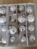 Doosje Oude Vintage Zilveren Glazen Kerstballen, Ophalen of Verzenden