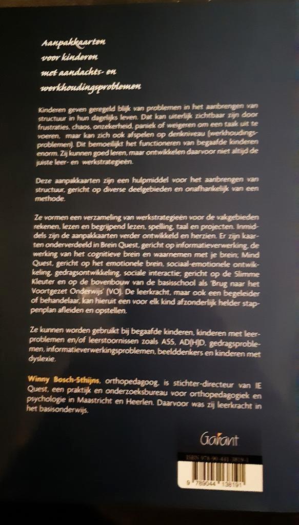 Aanpakkaarten voor kinderen met aandachtsproblemen - Nieuw, Boeken, Studieboeken en Cursussen, Nieuw, HBO, Beta, Ophalen of Verzenden