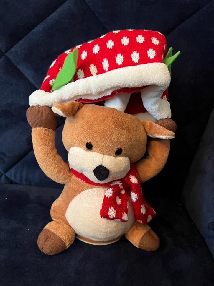 Rendier figuurtje - Zingend, Dansend! We wish you a merry, Diversen, Kerst, Zo goed als nieuw, Ophalen of Verzenden