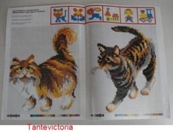 Ministeck voorbeeldboek boek boekje katten poezen kat beschikbaar voor biedingen