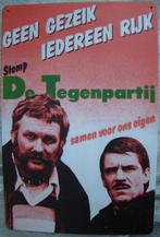 De Tegenpartij - Geen Gezeik Iedereen Rijk metaal 30X20 CM, Ophalen of Verzenden, Nieuw, Tv, Poster