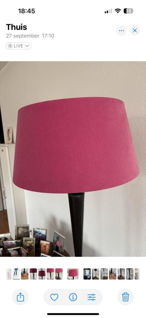 2x Roze grote Lampenkap prijs is per stuk, Huis en Inrichting, Lampen | Vloerlampen, Zo goed als nieuw, Minder dan 100 cm, Stof