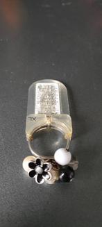 Ring zwart-wit maat XL - NIEUW -, 19 tot 20, Wit, Nieuw, Ophalen of Verzenden