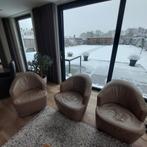 Luxe lederen draaifauteuils, Ophalen, Gebruikt, 50 tot 75 cm, Leer