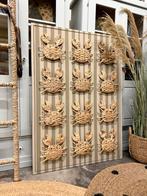 Schilderij paneel doek lijst kreeft krab rotan xxl stro boho, Ophalen