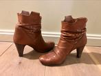 Progetto enkellaarsjes leer, Kleding | Dames, Schoenen, Ophalen of Verzenden, Zo goed als nieuw, Bruin
