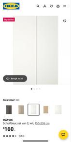 Ikea Pax Hasvik Schuifdeuren 150x236 Wit, Ophalen, Overige materialen, Gebruikt, 100 tot 150 cm