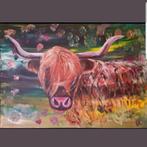 Schilderij SCHOTSE HOOGLANDER 50x70 in lijst, Antiek en Kunst, Ophalen