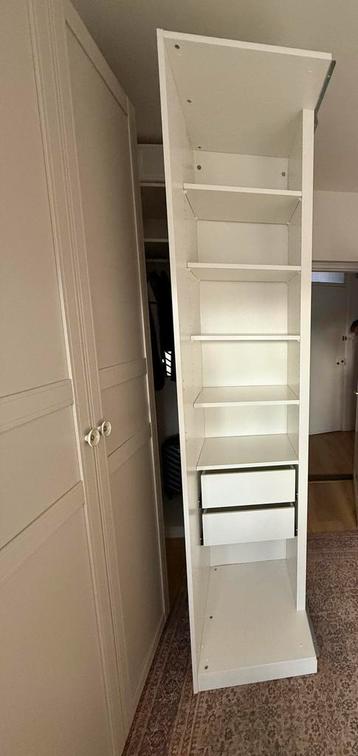 Ikea pax kast aanbouwdeel hoek incl extra planken/lades - afbeelding 4
