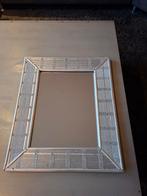 Zilveren Spiegel met Bamboe Frame, Huis en Inrichting, Woonaccessoires | Spiegels, Ophalen, Gebruikt, Minder dan 100 cm, Rechthoekig