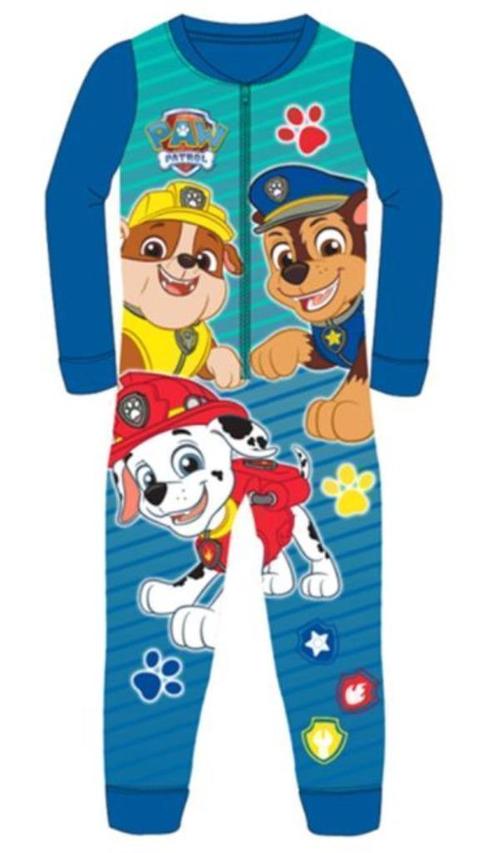 Paw Patrol Onesie / Jumpsuit Fleece - Blauw - Maat 92/98, Kinderen en Baby's, Kinderkleding | Maat 92, Nieuw, Jongen, Nacht- of Onderkleding