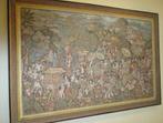Schilderij op doek uit Bali " Barongdans" (1m40 x94cm), Antiek en Kunst, Kunst | Niet-Westerse kunst, Ophalen