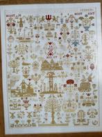 2 Borduurpatronen antieke merklappen, Hobby en Vrije tijd, Ophalen of Verzenden, Zo goed als nieuw, Patroon