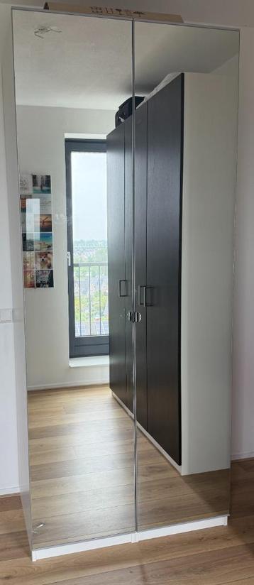 IKEA PAX spiegelkast wit 100x58cm (2x50cm) beschikbaar voor biedingen