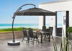 Sungarden zweefparasol met voet Easy Sun XL beige Ø375cm, Ophalen of Verzenden, Zo goed als nieuw, Zweefparasol