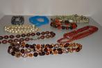 8 leuke vintage kettingen, van alles wat, parels, steen, en,, Ophalen, Gebruikt, Overige kleuren, Overige materialen