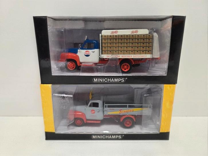Minichamps Opel Blitz Pepsi en Sinalco 1:43, Hobby en Vrije tijd, Modelauto's | 1:43, Zo goed als nieuw, Auto, MiniChamps, Ophalen of Verzenden