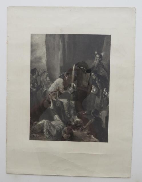 Gravure zwart/wit religieus, Antiek en Kunst, Kunst | Etsen en Gravures, Ophalen of Verzenden