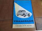 Vraagbaak Citroen 2CV AZ 425 cc,  2CV AZU/L bestel af 1962, Auto diversen, Ophalen of Verzenden