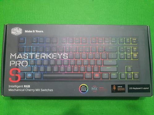 Masterkeys Pro S (Cherry MX Brown) Mechanisch RGB Keyboard, Computers en Software, Toetsenborden, Gebruikt, Qwerty, Bedraad, Ergonomisch